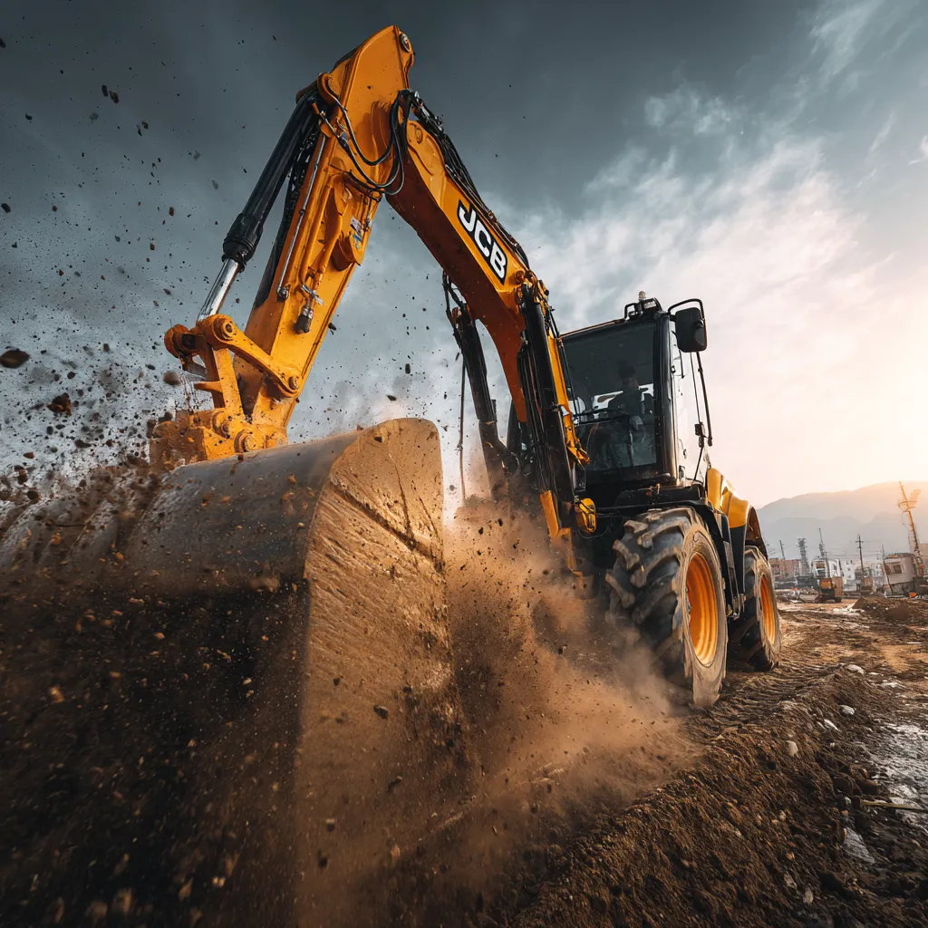 Гидроцилиндр JCB для нагрузок в спецтехнике Гидроцилиндр JCB прочный корпус